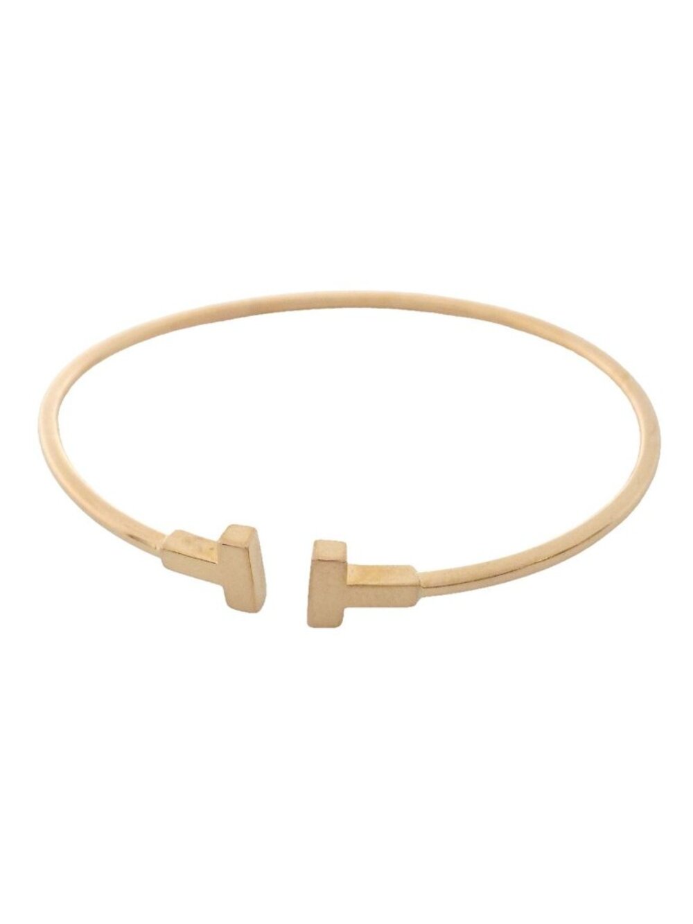 Tiffany & Co Bangle T Wire Narrow 18k Pink Gold Bracelet